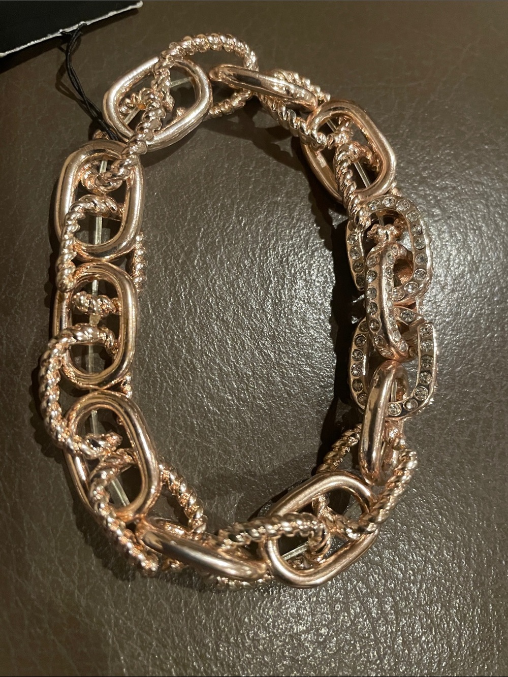 Worthington Gold -Tone Crystal Link Bracelet